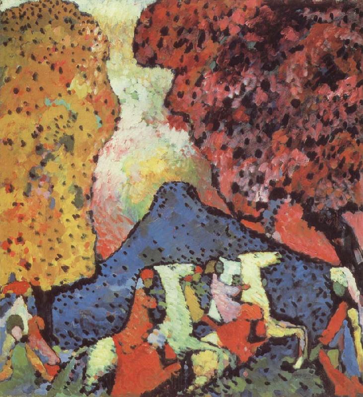 Wassily Kandinsky Kek hegy Spain oil painting art